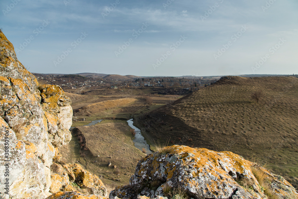 Obraz premium Top view on the river.