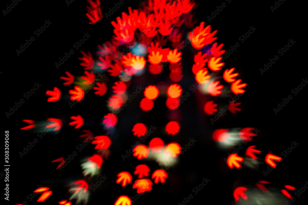 Light bokeh colorful in nightlight on black background Light bokeh colorful in nightlight on black background