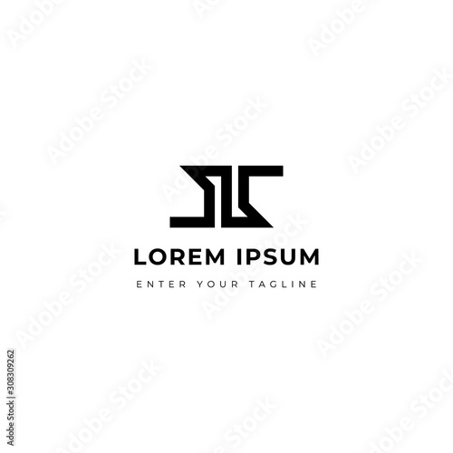 N Letter Logo Design, Modern Line Initial N.