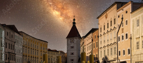 Lederer Turm in Wels Oberösterreich mit Milchstraße photo