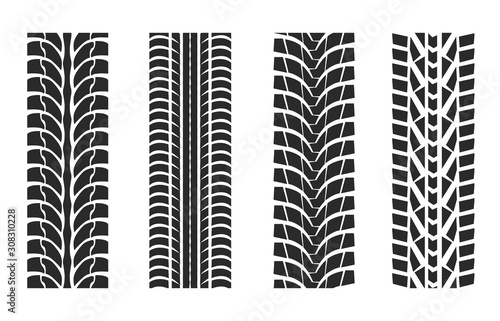 Tire tracks patterns collection