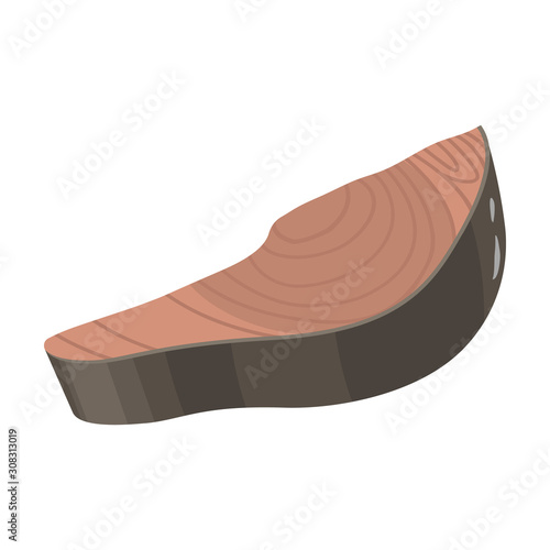 Piece fish vector icon.Cartoon vector icon isolated on white background piece fish.