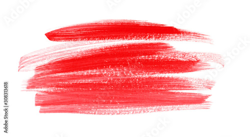 Watercolor brush strokes. Red brushes spot.