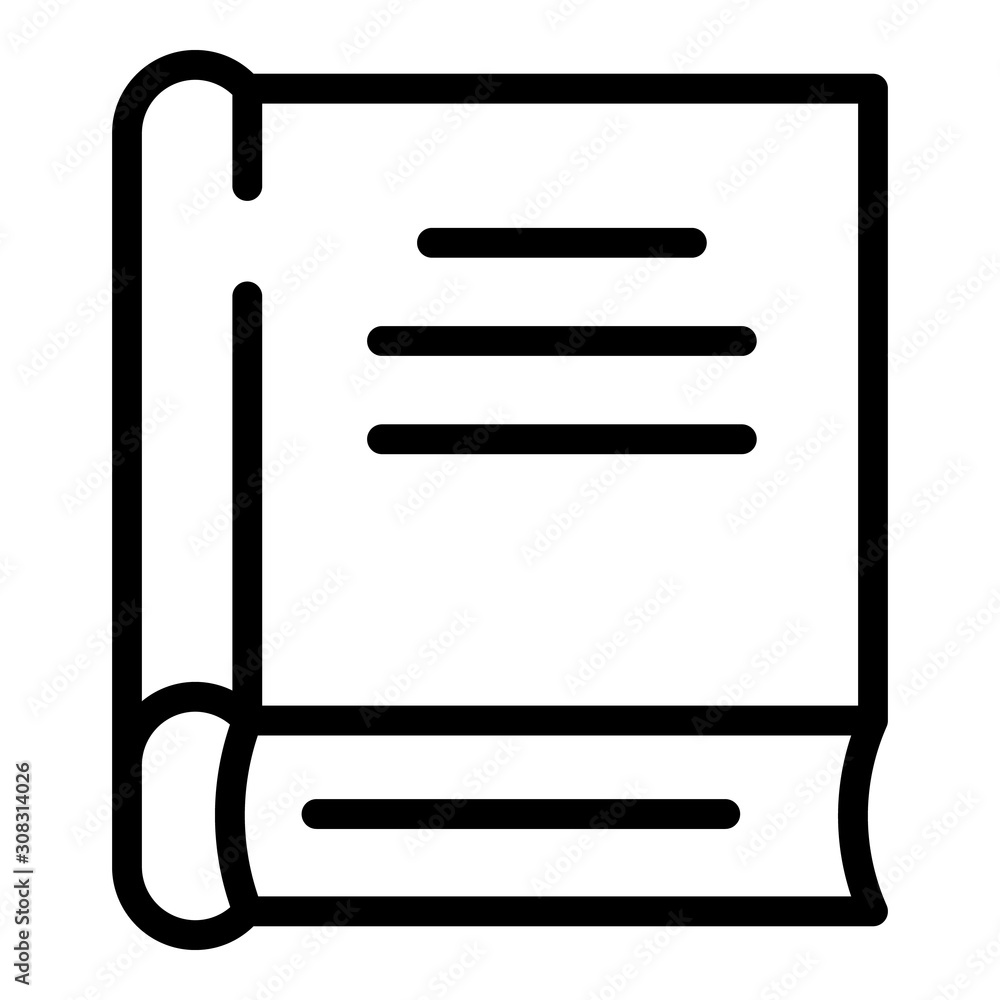 School new book icon. Outline school new book vector icon for web design isolated on white background School new book icon. Outline school new book vector icon for web design isolated on white background