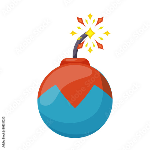 Firecracker vector icon.Cartoon vector icon isolated on white background firecracker .