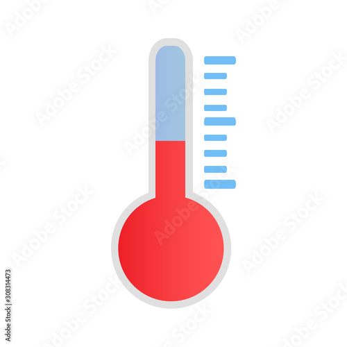 Wonderful design of the thermometer on a light background