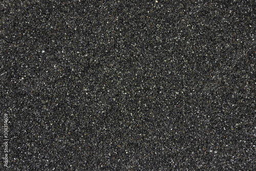 Layer of black crystals covering full frame