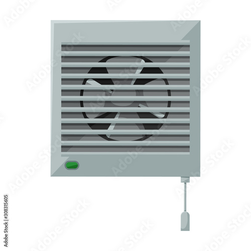 Ventilation vector icon.Cartoon vector icon isolated on white background ventilation .