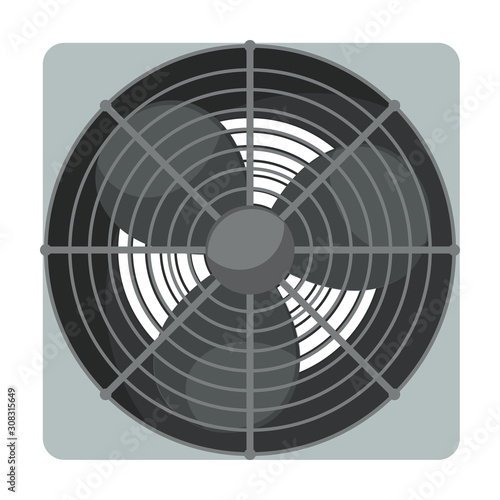 Fan vector icon.Cartoon vector icon isolated on white background fan.