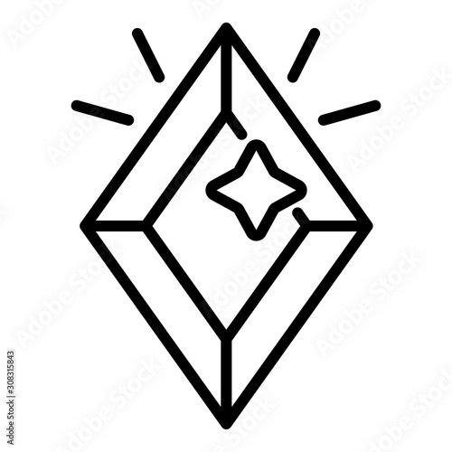 Rich jewel icon. Outline rich jewel vector icon for web design isolated on white background