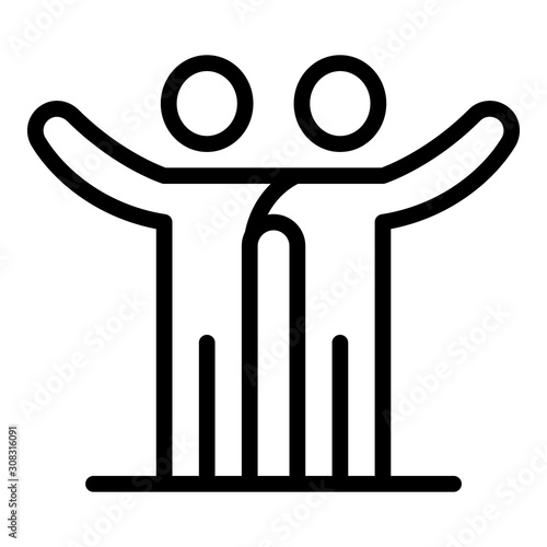 Brotherhood icon. Outline brotherhood vector icon for web design isolated on white background