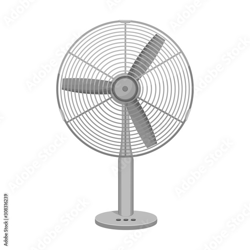 Electric fan vector icon.Cartoon vector icon isolated on white background electric fan .