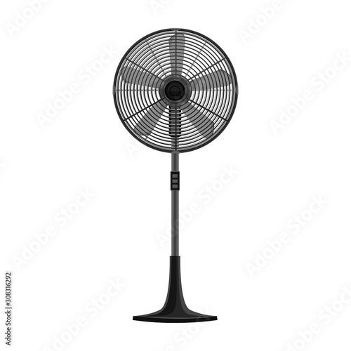 Electric fan vector icon.Cartoon vector icon isolated on white background electric fan .