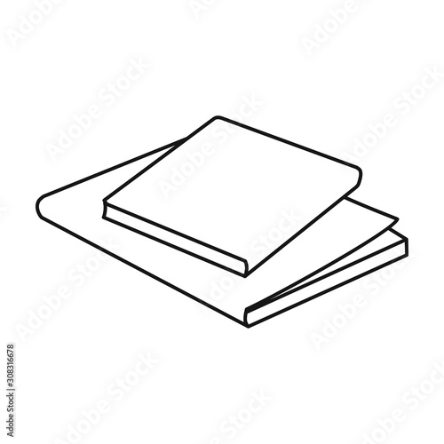 Stack of books vector icon.Line vector icon isolated on white background stack of books .
