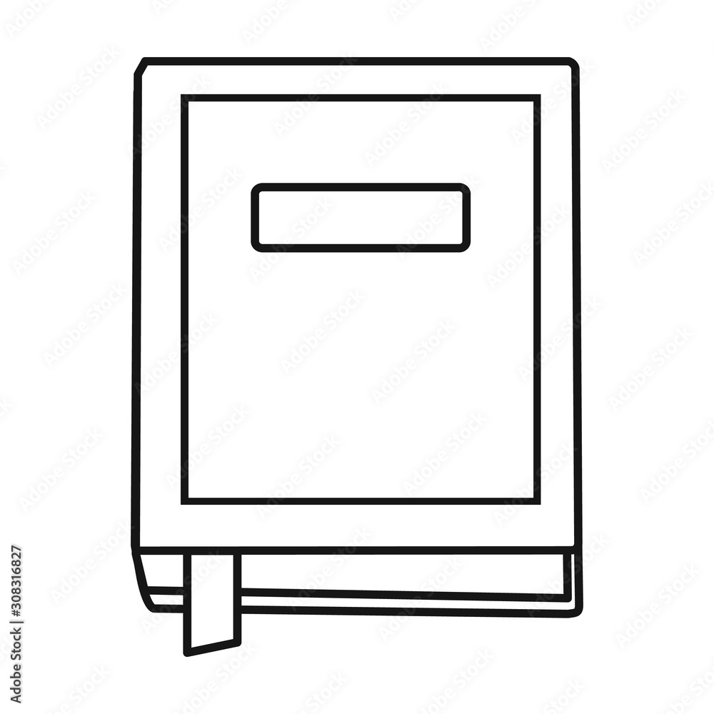Book vector icon.Line vector icon isolated on white background book . Book vector icon.Line vector icon isolated on white background book .