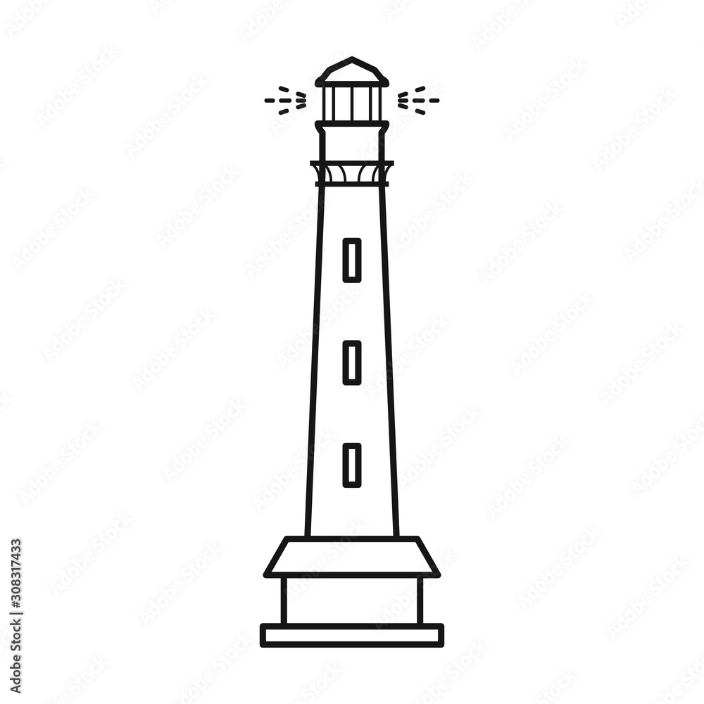 Lighthouse vector icon.Line vector icon isolated on white background lighthouse. Lighthouse vector icon.Line vector icon isolated on white background lighthouse.