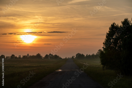 sunset over field © Rolands