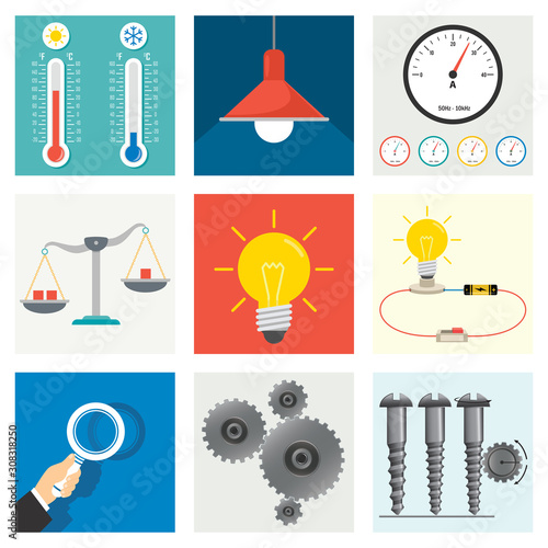 Set Of Physics And Chemistry Equipments