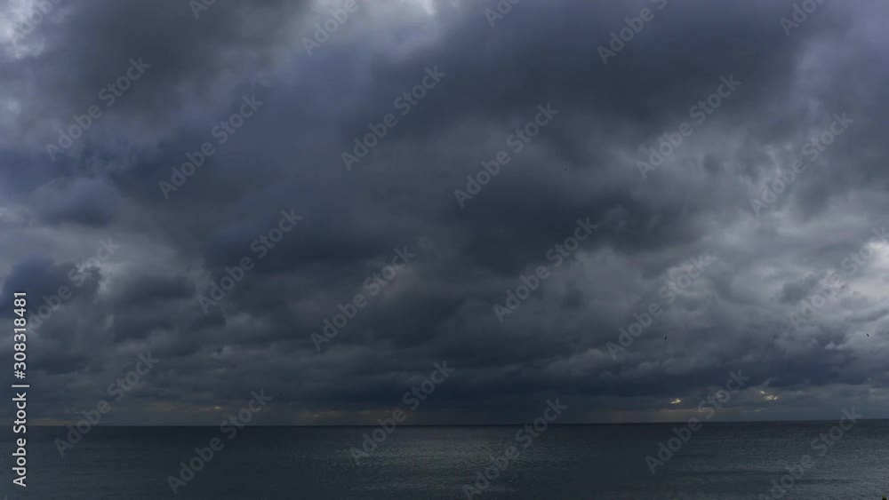 Dark clouds and sea Dark clouds and sea
