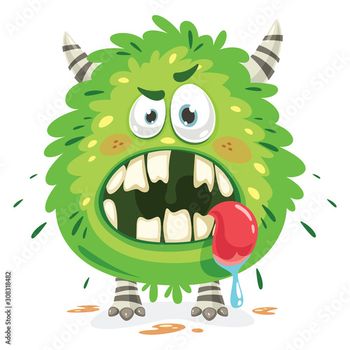 Cartoon Character Of Funny Little Monster