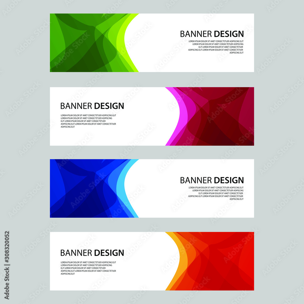 Naklejka premium Vector Abstract design banner web template