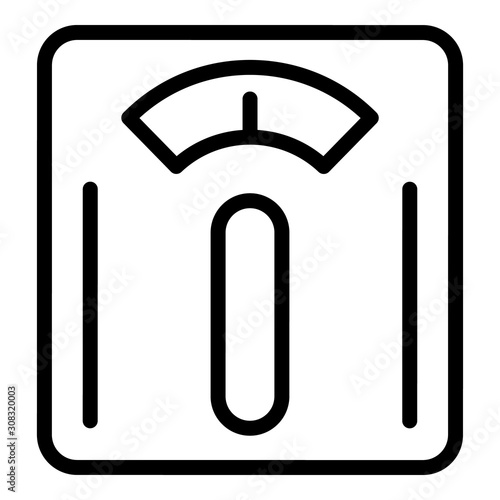 Scales icon. Outline scales vector icon for web design isolated on white background