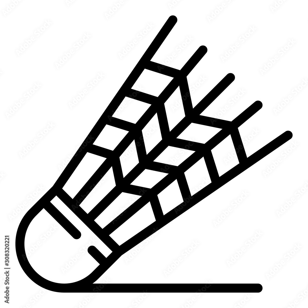 Shuttlecock icon. Outline shuttlecock vector icon for web design isolated on white background Shuttlecock icon. Outline shuttlecock vector icon for web design isolated on white background