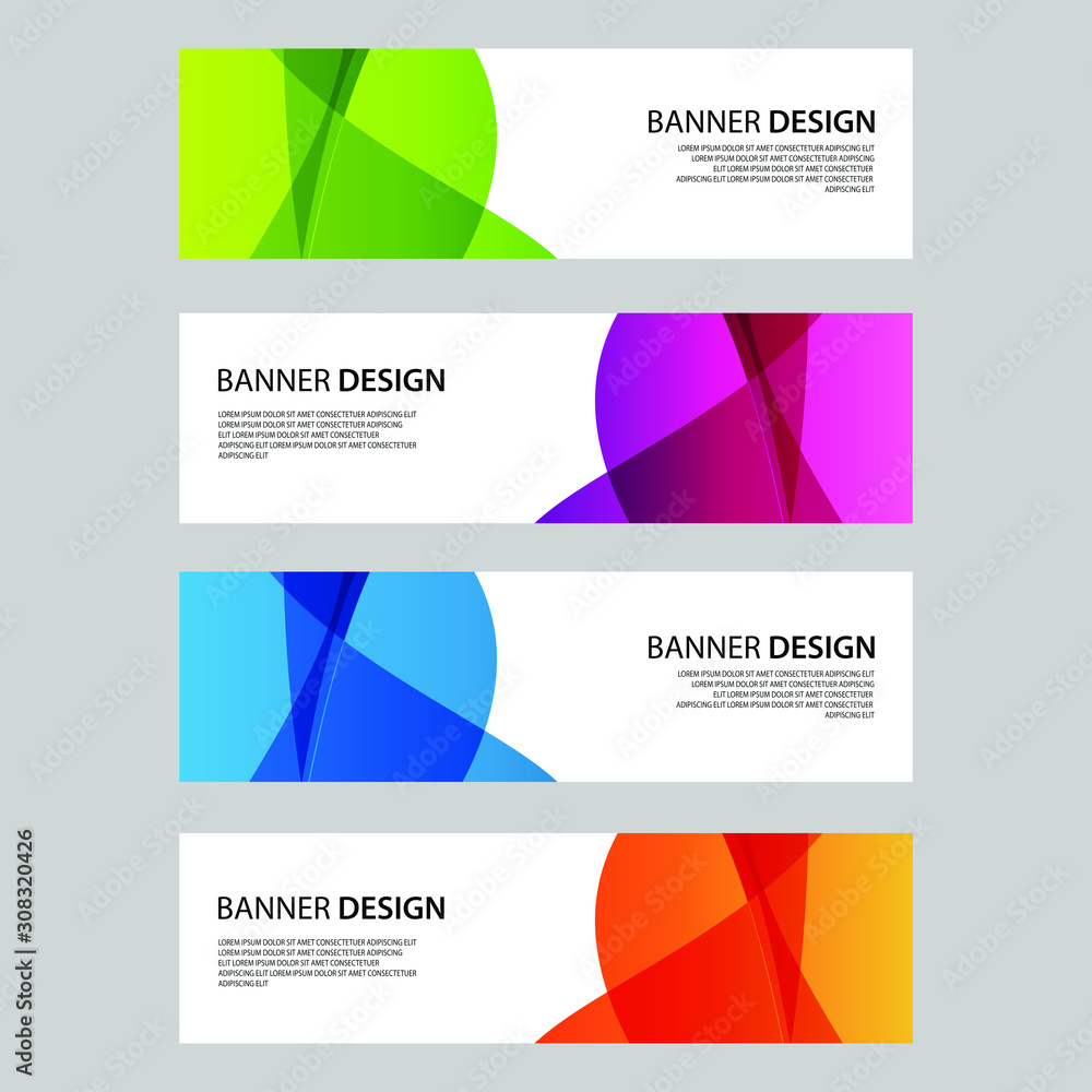 Naklejka premium Vector Abstract design banner web template