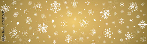 BANNIÈRE DE NOËL FOND DORÉ