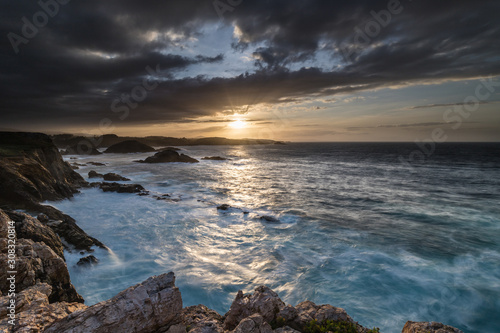 Colorful autumn sunset on the Cantabrian coast!