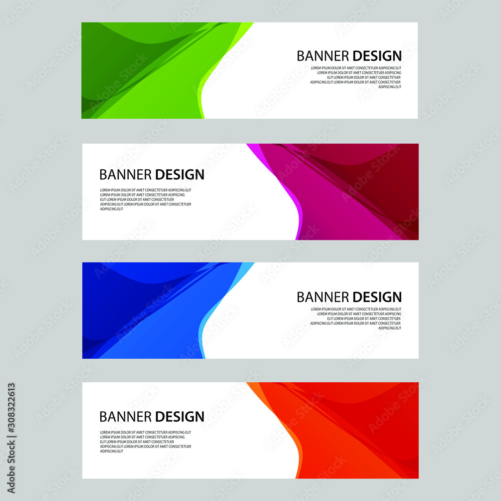 Naklejka premium Vector Abstract design banner web template
