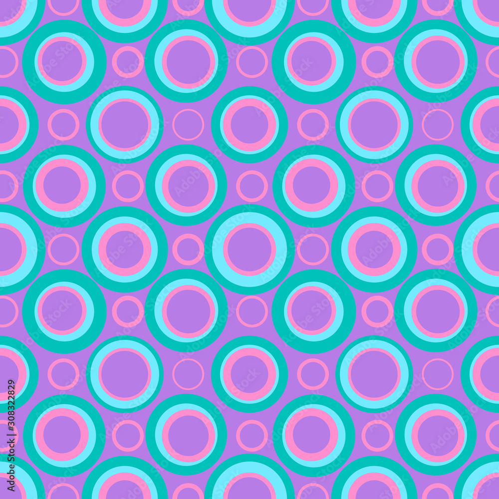 Abstract repeating circles. Vector spotty seamless pattern.