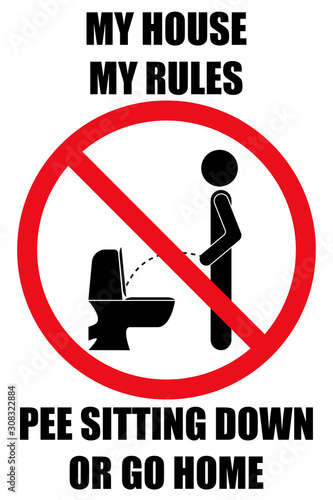 pee sitting down no peeing standing warning
