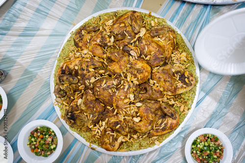 Arabian food closeup photo