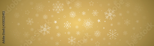 BANNIÈRE DE NOËL FOND DORÉ DÉGRADÉ