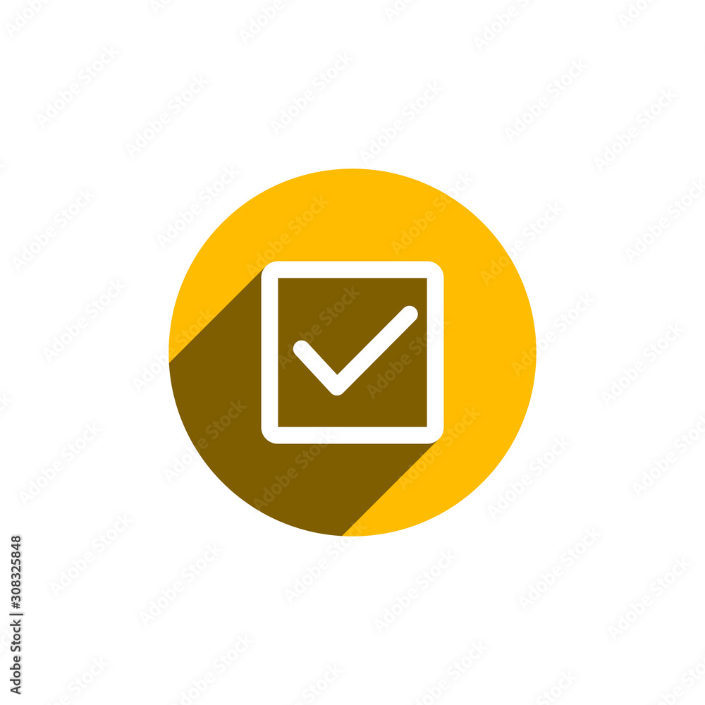 Checkbox, Checked icon illustration in trendy style. Checkbox concept for modern mobile and web UI designs. Checkbox, Checked icon illustration in trendy style. Checkbox concept for modern mobile and web UI designs.
