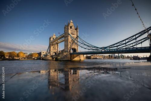 London cityscape panorama with River Thames Tower Bridge and London Cityscape