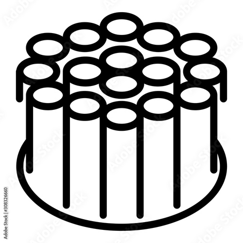 Stranded fiber optic cable icon. Outline stranded fiber optic cable vector icon for web design isolated on white background