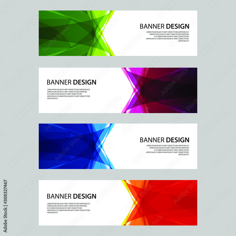 Naklejka premium Vector Abstract design banner web template