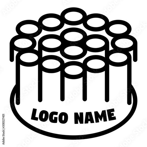 Stranded cable logo icon. Outline stranded cable logo vector icon for web design isolated on white background