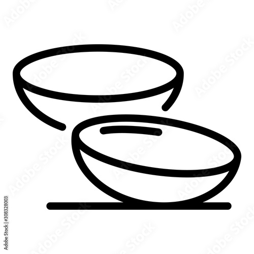 Contact lenses icon. Outline contact lenses vector icon for web design isolated on white background