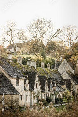 Traditional Cotswold village, England United Kingdom  Stone houses of the English Cotswolds © MelaniePhotos