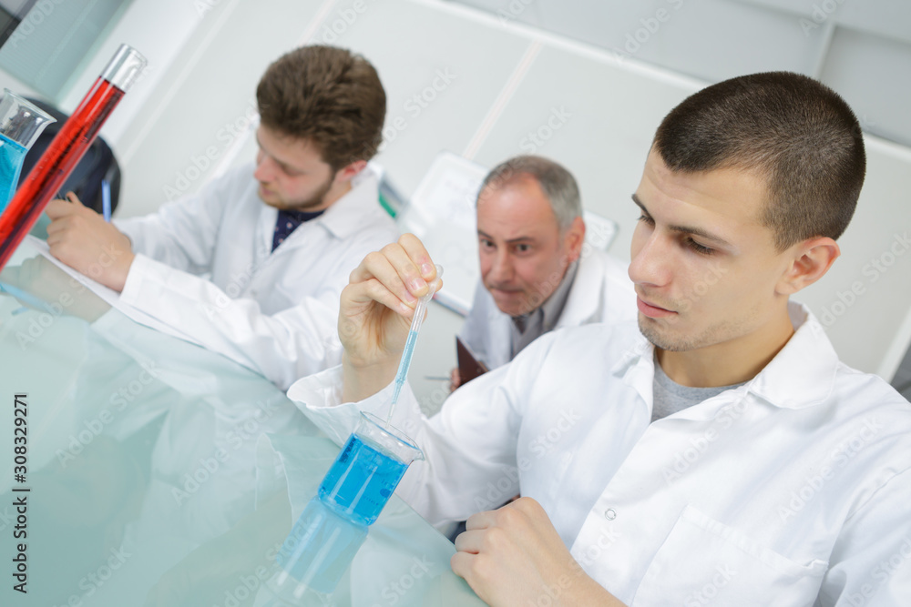 young scientists in the laboratory young scientists in the laboratory