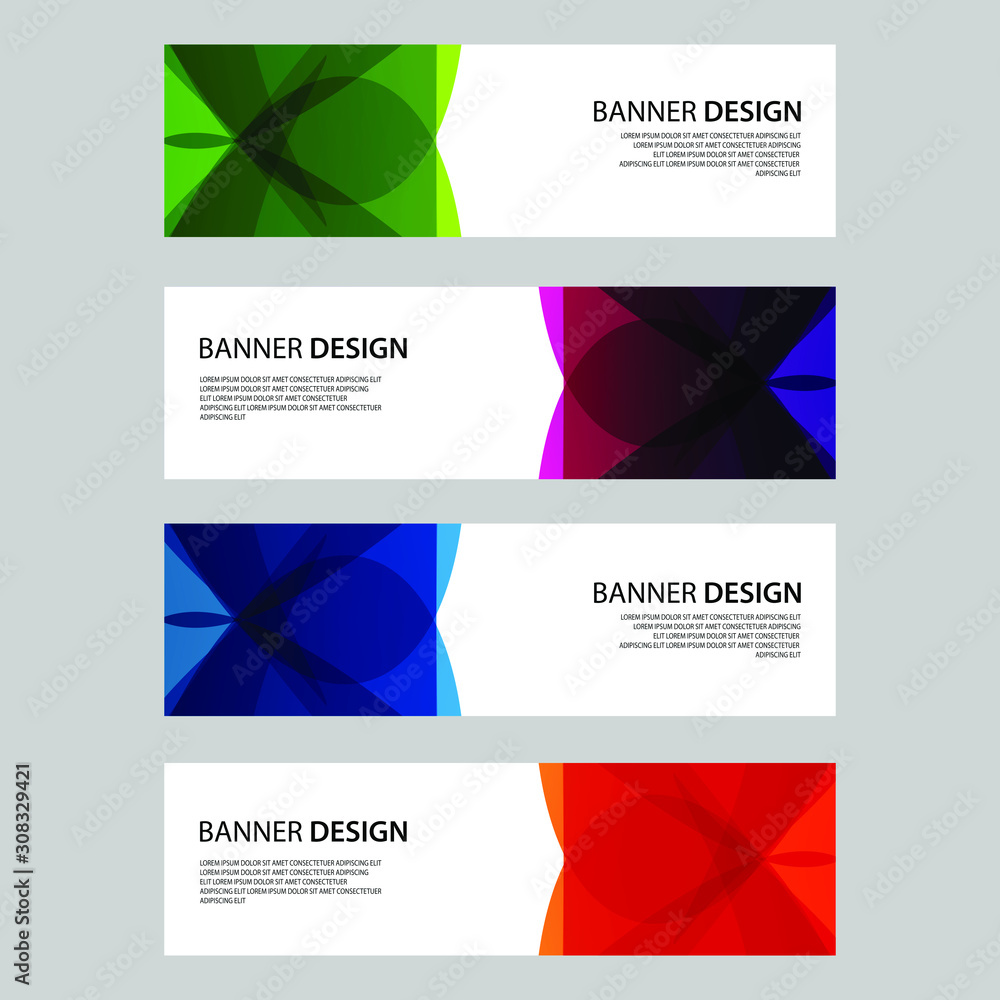 Naklejka premium Vector Abstract design banner web template