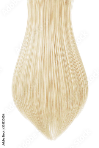 Blond shiny hair on white background, isolated © MAKOVSKY ART