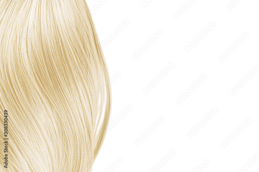 custom made wallpaper toronto digitalBlond hair wave on white background, isolated. Backdrop for creative. Copy space