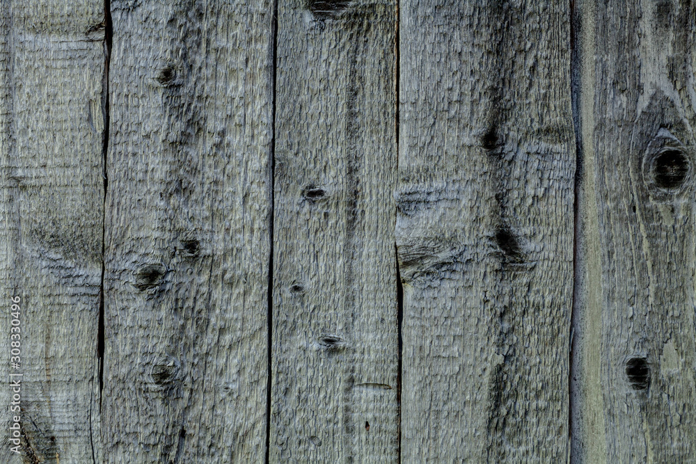 Naklejka premium Background texture of old white painted wooden lining boards wall.