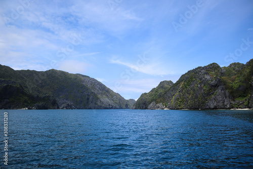 Beautiful Filipino archipelago viewed from a boat
