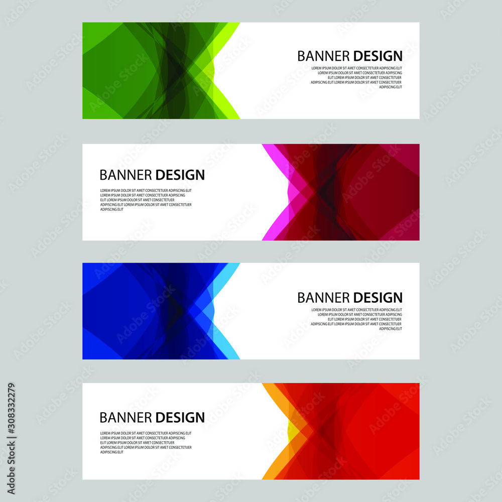 Naklejka premium Vector Abstract design banner web template