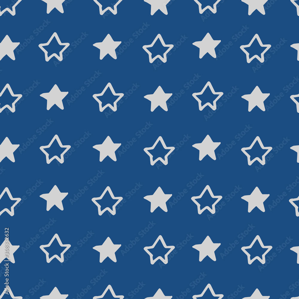 Absctract nordic trandy pattern with stars for decoration interior, print posters, greating card, bussines banner, wrapping in trendy pantone 2020 color classic blue in vector. Absctract nordic trandy pattern with stars for decoration interior, print posters, greating card, bussines banner, wrapping in trendy pantone 2020 color classic blue in vector.